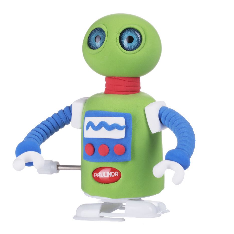 PAULINDA Маса для ліплення Super Dough Robot заводний механізм (крокує) (зелений)