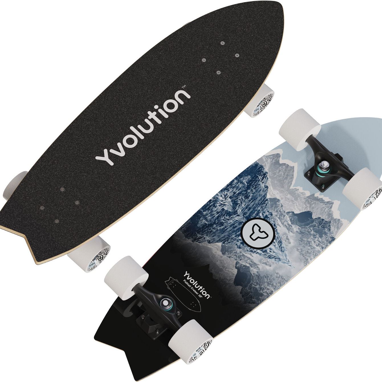 YVolution Скейтборд Dynamo Cruiser LED 76см, синій