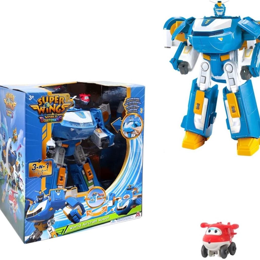 Super Wings Ігровий набір Transforming Aircraft Повітряна База Робот, світло, звук