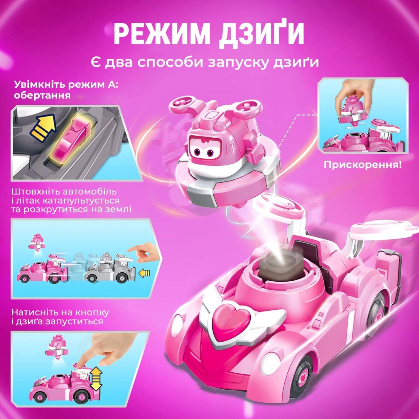 Super Wings Ігровий набір Spinning Vehicle Діззі (Dizzy)