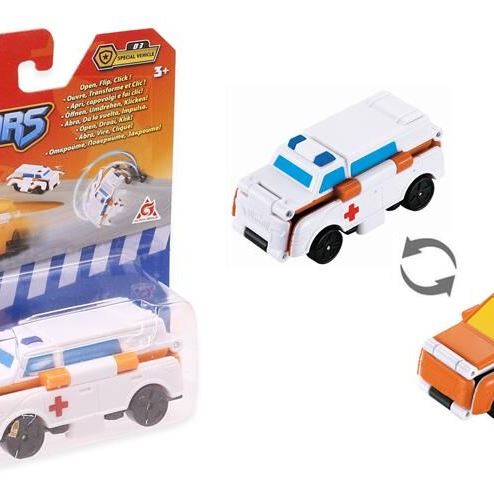 Flip Cars Машинка-трансформер 2 в 1 Швидка допомога і Позашляховик