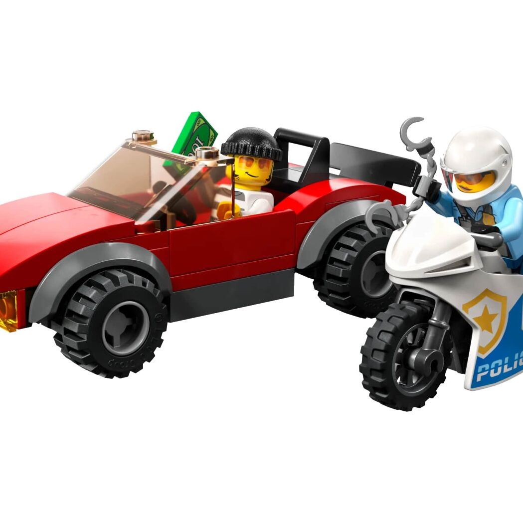 LEGO Конструктор City Переслідування автомобіля на поліцейському мотоциклі