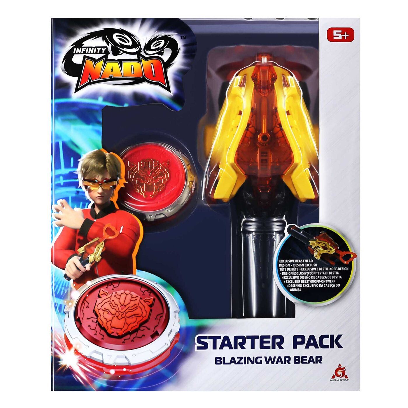 Infinity Nado Дзиґа VI серія Starter Pack Blazing War Bear Палаючий Бойовий Ведмідь