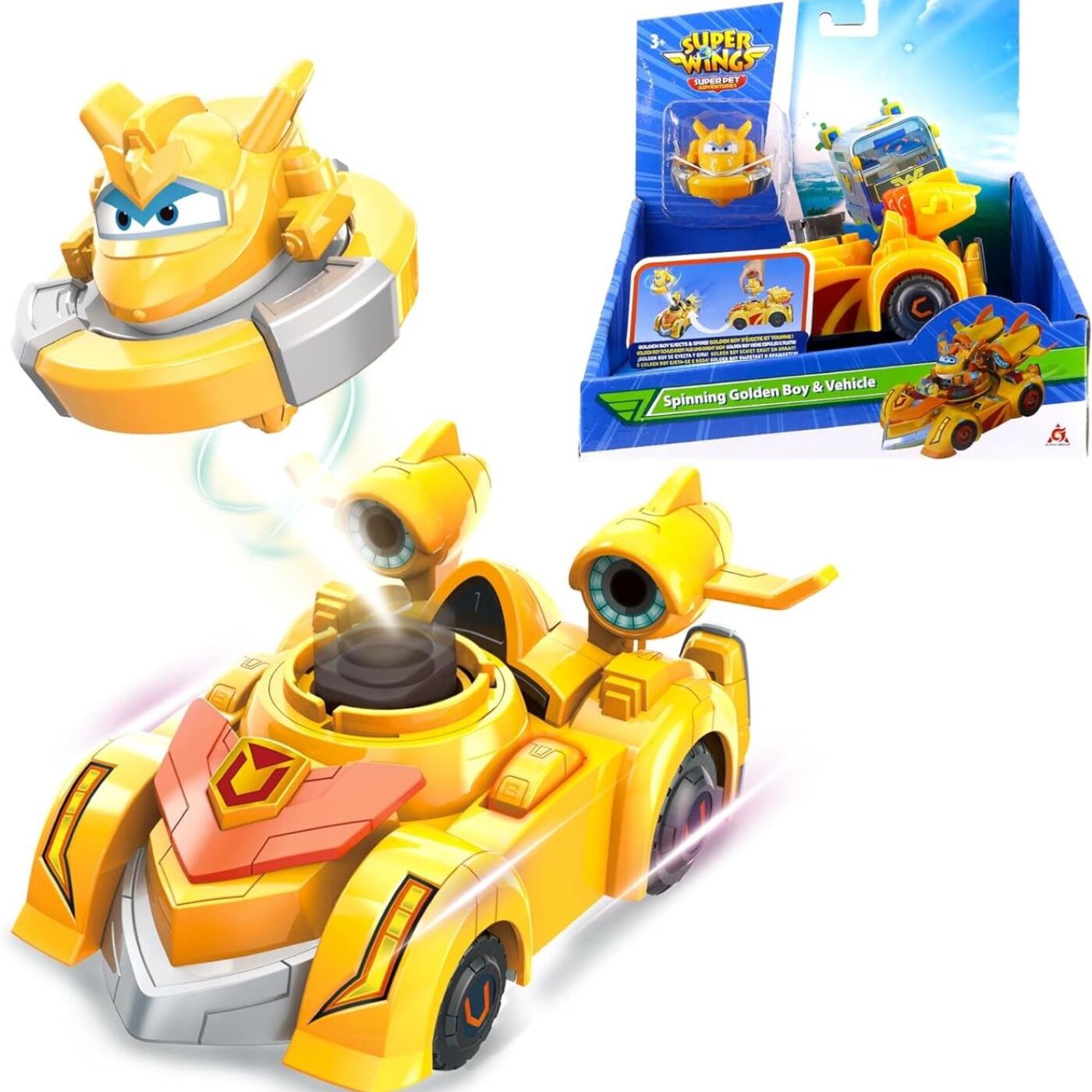 Super Wings Ігровий набір Spinning Vehicle Золотий Хлопчик (Golden Boy)