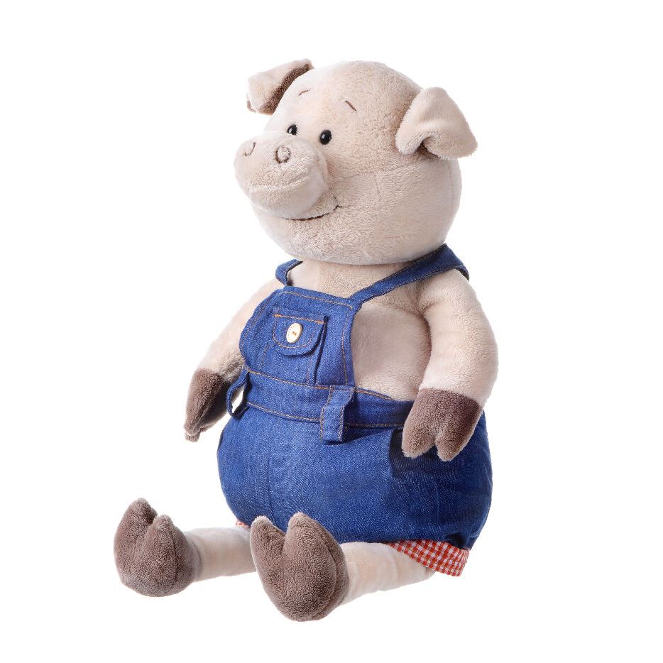 Same Toy Свинка в джинсовому комбінезоні (45 см)