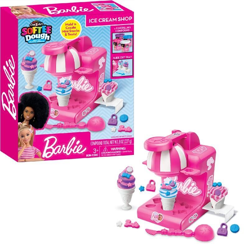 Cra-Z-Art Тісто для ліплення Barbie Магазин морозива з формами, набір 10од