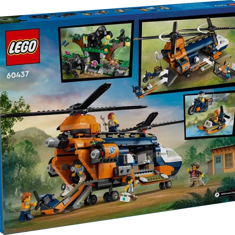 LEGO Конструктор City Вертоліт у базовому таборі для дослідження джунглів