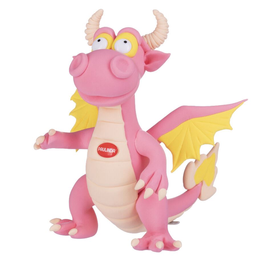 PAULINDA Маса для ліплення Super Dough Cool Dragon Дракон (рожевий)