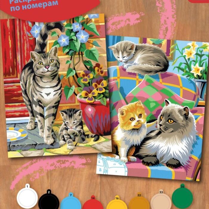 Sequin Art Набір для творчості PAINTING BY NUMBERS JUNIOR-PAIRS Коти