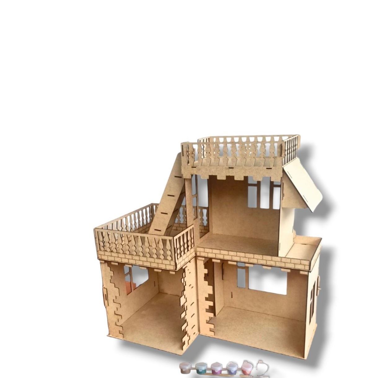 Кукольный дом FlyShip toys 3 комнаты набор для творчества с красками 400-1012