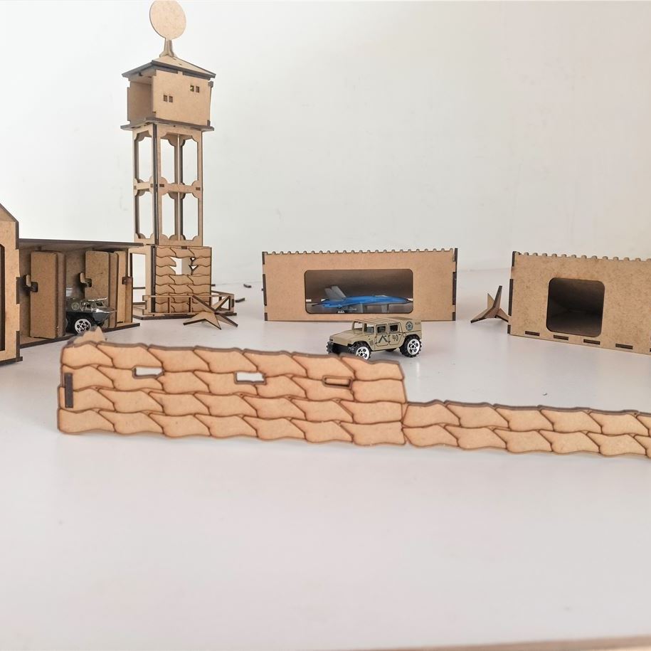 Набор для творчества с красками Игровая Военная База 3D конструктор 400-1025